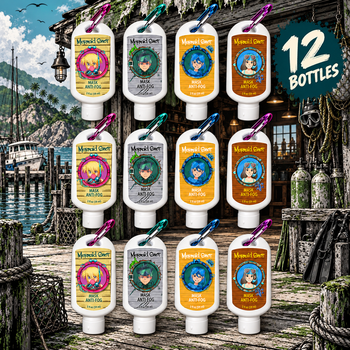 12 bottles: 3 of each character