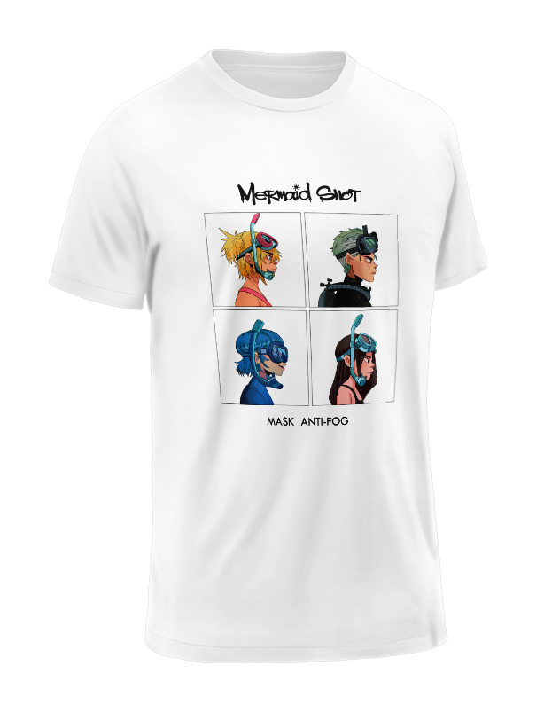 Mermaid White Tee TransCropped